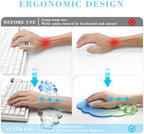 Cloud Gel Keyboard Wrist Rest and Mouse Pad Set - Blue - Image 4