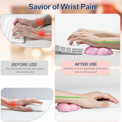 Cloud Wrist Rest Set for Keyboard & Mouse. Silky Fabric Surface - Image 3
