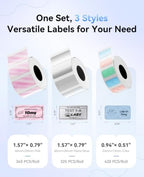 NIIMBOT M2/M3 Thermal Transfer Labels 3 Rolls Multi-Color Pack - Image 3