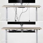 2 Packs Cable Management Tray, 14 inch Under Desk Cable Holder for Wire Management, Heavy Metal Cord Organizer Ideal for Computer Home Office Standing Tables to Hide Power Strips (Black) - Image 5