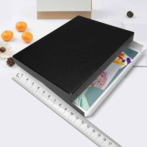 Lineco Drop Front Archival Storage Box, 11.75x17.75x1.5 in, Black, 2 Pack - Image 3