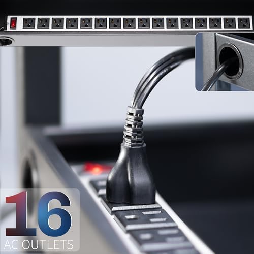 VIVO Black 16-Bay Laptop Open Charging Station, Stand-LAPC3 - Image 5