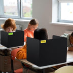 24-Pack Desk Dividers for Students, Plastic Privacy Shields Folders for Student Desks, Sturdy & Durable Testing Dividers for Classroom, Easy to Clean Classroom Privacy Folders School Supplies, Black - Image 2