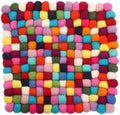 Wool Felt Woven Cup Mats Coasters Set Handmade Table Protector Cute Desk Pads by Unknown
