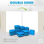 Scribbledo Small Dry Erase Whiteboard 24 Pc Value Set, Double Sided 9x12 - Image 2