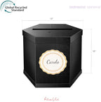 ROSEGLD Black Card Box, Card Receiving Box 12x10x10 Inches - Image 6
