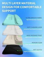 Ergonomic Wave Wrist Rest with Keyboard Stand, Cushioned Palm Rest, Comfortable Integrated Memory Foam for Natural Typing and Relieve Wrist Pain, Baby Blue - Image 3