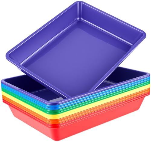 Defresit 12 Pcs Letter Size Flat Storage Paper Trays for Classroom by Defresit