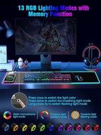 Mouse Pad with Magnetic Wireless Charging, Large Desk Pad Protector, RGB Black Desk Mat with 15W Fast Charger, Non-Slip Waterproof Mousepad for Office Home Gaming - Image 4