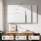 Large Bulletin Board, 48 X 35 Inches Felt Cork Board with 40 Pushpins, Foldable Felt Notice Pin Board Photo Display Board with Self-Adhesive Tape for Office Home School (White, 48x35 inch) - Image 2