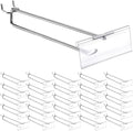Thyle 100 Pcs Metal Scan Hook with Label Holder for 1/8 to 1/4 Pegboard, Peg Board Hooks with Price Tag, Pegboard Wall Accessories, Metal Hooks for Home Garage Retail Display Supplies (11 Inch) by Thyle
