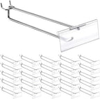 Thyle 100 Pcs Metal Scan Hook with Label Holder for 1/8 to 1/4 Pegboard, Peg Board Hooks with Price Tag, Pegboard Wall Accessories, Metal Hooks for Home Garage Retail Display Supplies (11 Inch) by Thyle