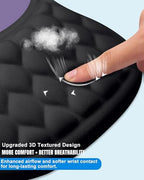 Ergonomic Mouse Pad with Sloped Memory Foam Wrist Rest, Black&Purple - Image 4