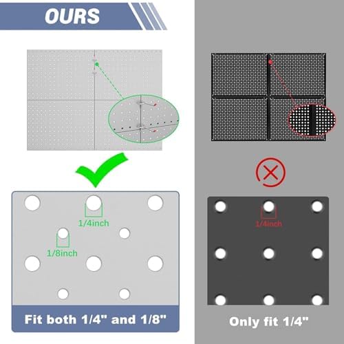 WALMANN 6-Pack 12"x16" Pegboard Panels for Garage, Tool Organizer Pegboards - Image 6