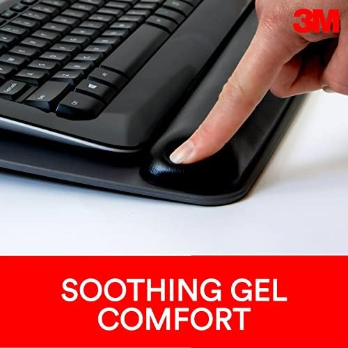 3M™ Adjustable Keyboard Platform with Gel Wrist Rest, Black/Metallic Gray - Image 3