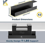 2 Pack Cable Management Tray – 16.5 inch Under Desk Cable Organizer Tray for Wire Power Strip - Safe Steel Cable Tray for Desks, Office, and Home (Black) - Image 5