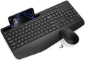 Wireless Keyboard and Mouse Combo - Full-Sized, Ergonomic Wrist Rest by Trueque