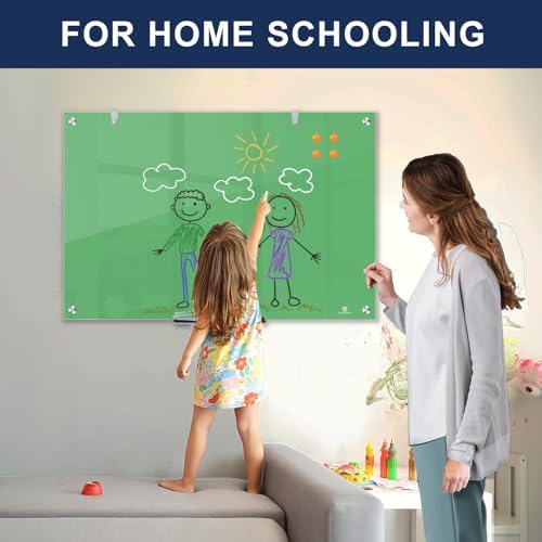 TSJ OFFICE White Board for Wall - 36" x 24" Green Glass Board 3 X 2 FT - Image 5