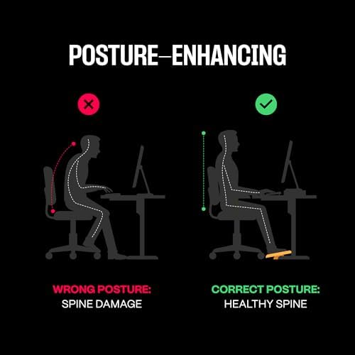 Adjustable Under Desk Foot Stool - Ergonomic Foot Rest with 7 Angles - Walnut - Image 4