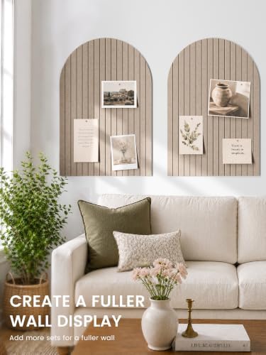 Large Arched Felt Bulletin Board 35.4''×23.6'', Taupe - Image 4