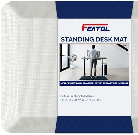 FEATOL Anti Fatigue Mat for Standing Desk & Kitchen Floor, 9/10 Extra Thick by FEATOL
