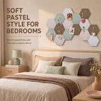 6.7 x 5.9 in 16 Pcs Hexagon Cork Board Tiles, Felt Pin Boards, Sage - Image 5