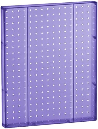 Azar Displays 771620-PUR Plastic Pegboard for Wall Organization - Garage Tool Organizer Wall Mount (Pack of 2) - 1-Sided Durable Wall Panel Organizer (16” W x 20” H x 1” D) - Garage Organizer (Purple) - Image 3