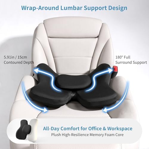 Lumbar Support Pillow, Memory Foam Back Support for Office Chair - Image 5
