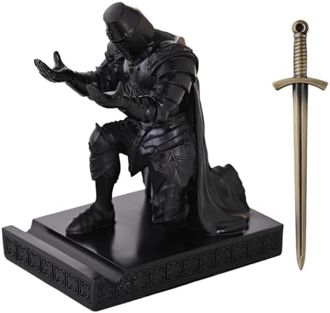 Medieval Templar Vanguard Officer Knight Pen Holder Desk Organizers Black - Image 2