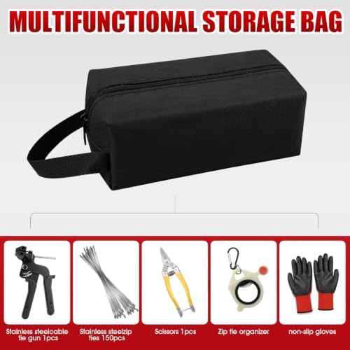 Metal Zip Tie Gun Kit, 150 PCS 304 Stainless Steel Zip Ties, All 11.8 Inch - Image 7