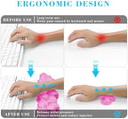 Gel Cloud Keyboard and Mouse Wrist Rest, Cute Wrist Support and Arm Support Keyboard Rest for Keyboard and Mouse Typing Pain Relief，Suitable for Office/Computer/Laptop/Gaming (Pink) - Image 2