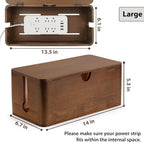 ZhiYo Wood Cable Management Box, Large Cord Organizer Box for Power Strip - Image 2
