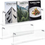 2 Pack Clear Acrylic Magazine Holder Wall, Brochure, 24 Inch by Unknown