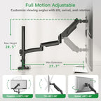 MOUNT PRO Single Long Monitor Arm, 13 to 32 inch Computer Monitor Desk Mount, Extra Long Adjustable Screen Stand, Tall Display Mount with Tilt, Swivel, Rotation, Hold up to 19.8lbs, VESA 75/100mm - Image 5