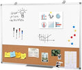 SWANCROWN Dry Erase Board with Cork Board, 24 x 36 in, Aluminum Frame by SWANCROWN