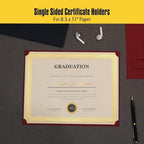 Single Sided Certificate Holders for Letter Size, 8.5 x 11 Bulk Award Certificate Cover for Graduation,Diploma, Documents, Marriage,Employee Appreciation, School,Office, Business (Burgundy, 125CT) - Image 4