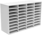 Literature Organizer, Desktop File Sorter Mail Center, Paper Storage Cabinet with 36 Slots Compartments for Home School Office (36 Slots White) by MhdunueSK