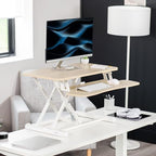 VIVO Light Wood 28 inch Standing Desk Converter, DESK-V028KF - Image 2