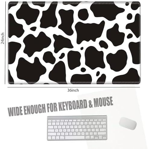 Large Mouse Pad 36 x 24 Desk Mat Gaming Mousepad Cow Print Oversized Desk Pad Huge Giant 4XL Computer Mat for Girl Women Work - Image 2