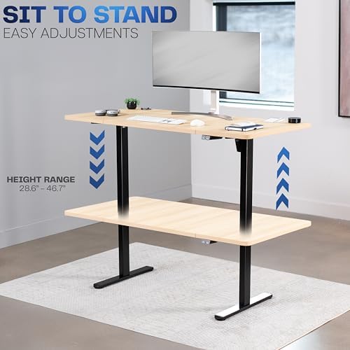 VIVO Light Wood 60 x 30 in Standing Desk, DESK-KIT-0B6C - Image 6