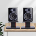 Computer/Bookshelf Desktop Speaker/Studio Monitor Stands | 33 lb Load Capacity, Medium-Density Fiber Core, Cable Clips and Ties, 9.3" x 7.3" Top Platform - Image 4