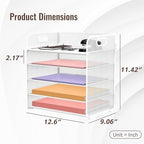 2 Pack 5-Tier White Desk Organizer with Handle Mesh Desk File/Paper Organizer Letter Tray for Office, School and Home Easy Installation - Image 5