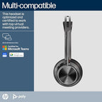 Poly Voyager Focus 2 UC Bluetooth Headphones with Mic & Charging Stand - ANC - Connect to PC or Mobile via Bluetooth - Microsoft Teams Certified - Includes BT700 USB-C to USB-A Adapter, Travel Case - Image 6