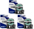 Epson LABELWORKS 236IBWPX PET Tape Cartridge - Black on White Strong Adhesive Industrial Label Maker Tape - 1.5" (36MM) Wide, 30 ft (Pack of 3) by EpsonLABELWORKS