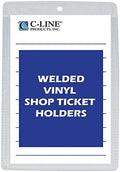 C-Line Vinyl Shop Ticket Holders, Both Sides Clear, 6 x 9 Inches, 50 per Box (80069) by C-Line