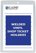 C-Line Vinyl Shop Ticket Holders, Both Sides Clear, 6 x 9 Inches, 50 per Box (80069) by C-Line