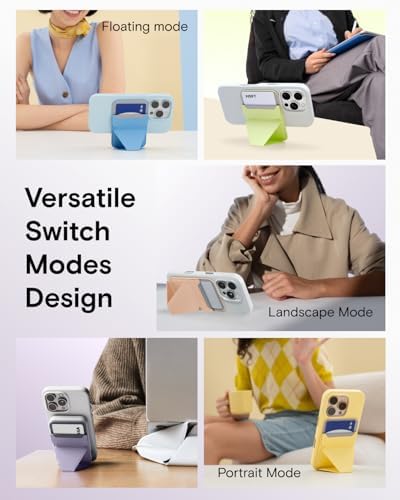 MOFT Magnetic Wallet Stand Compatible with iPhone 17/16/15/14/13/12 Series, Angle Adjustment & Magsafe Compatible MOVAS Phone Stand,Peppermint - Image 5