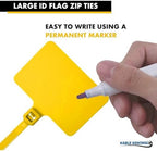 Kable Kontrol Cable Marker Identification Zip Ties 9 Inch 100 Pcs – Yellow - Image 3
