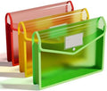 ThinkTex Plastic Expanding File Folders, Transparent Envelopes with Snap by ThinkTex