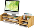 Catekro Monitor Stand Riser, 2 Tiers Wood Monitor Riser Stand Brown by Catekro